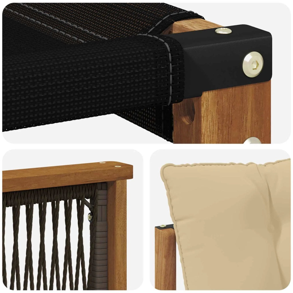 Set di divani da esterno con cuscino 6 pcs Naturale e Beige 3382129