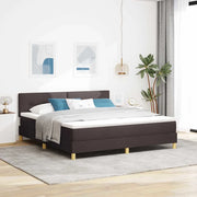 Letto a molle con cuscino Marrone Scuro 180 x 200 cm Tessuto 3338940