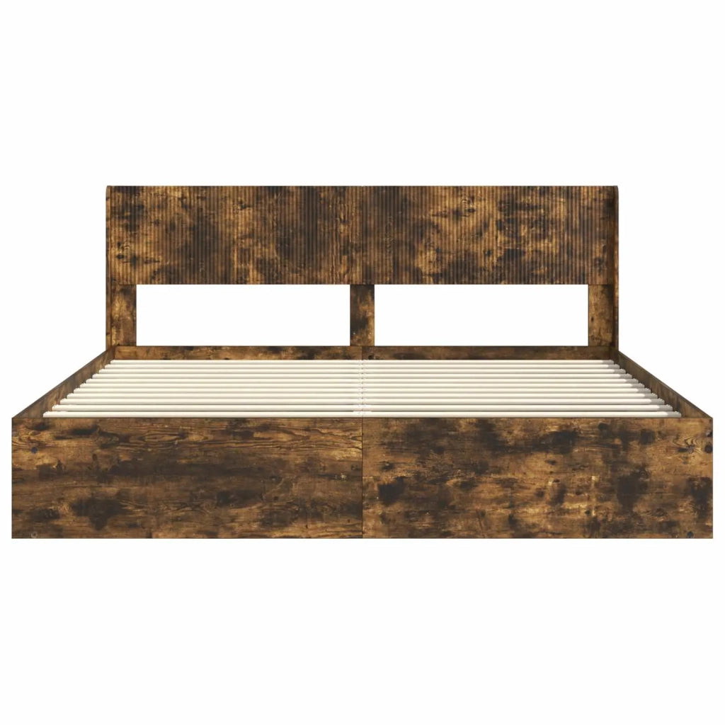 Letto da camera | Struttura del letto con stoccaggio e testata 3 pcs