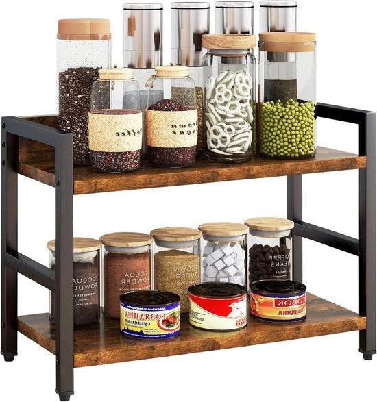 Due strati di erbe - stile rustico marrone - per cucina e ufficio
