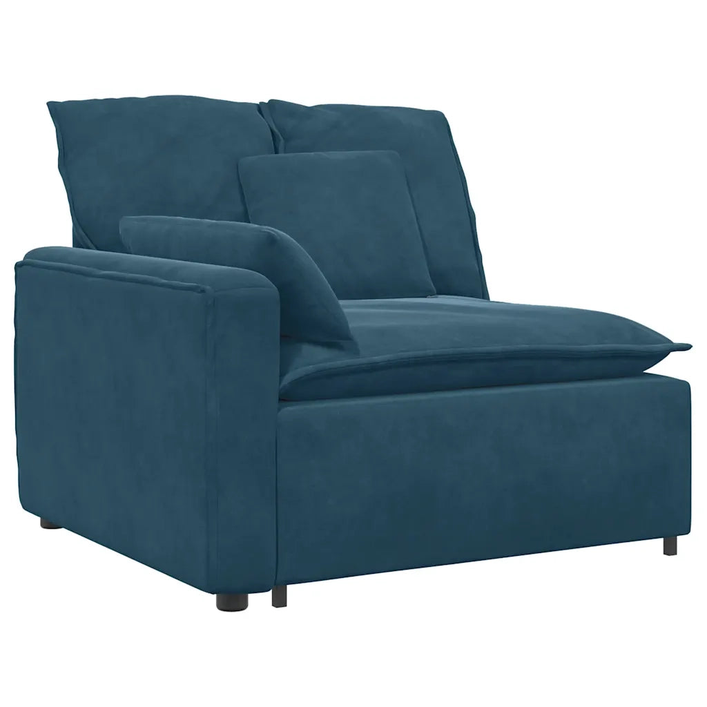 Divano Modulare con Cuscini Blu 3321098