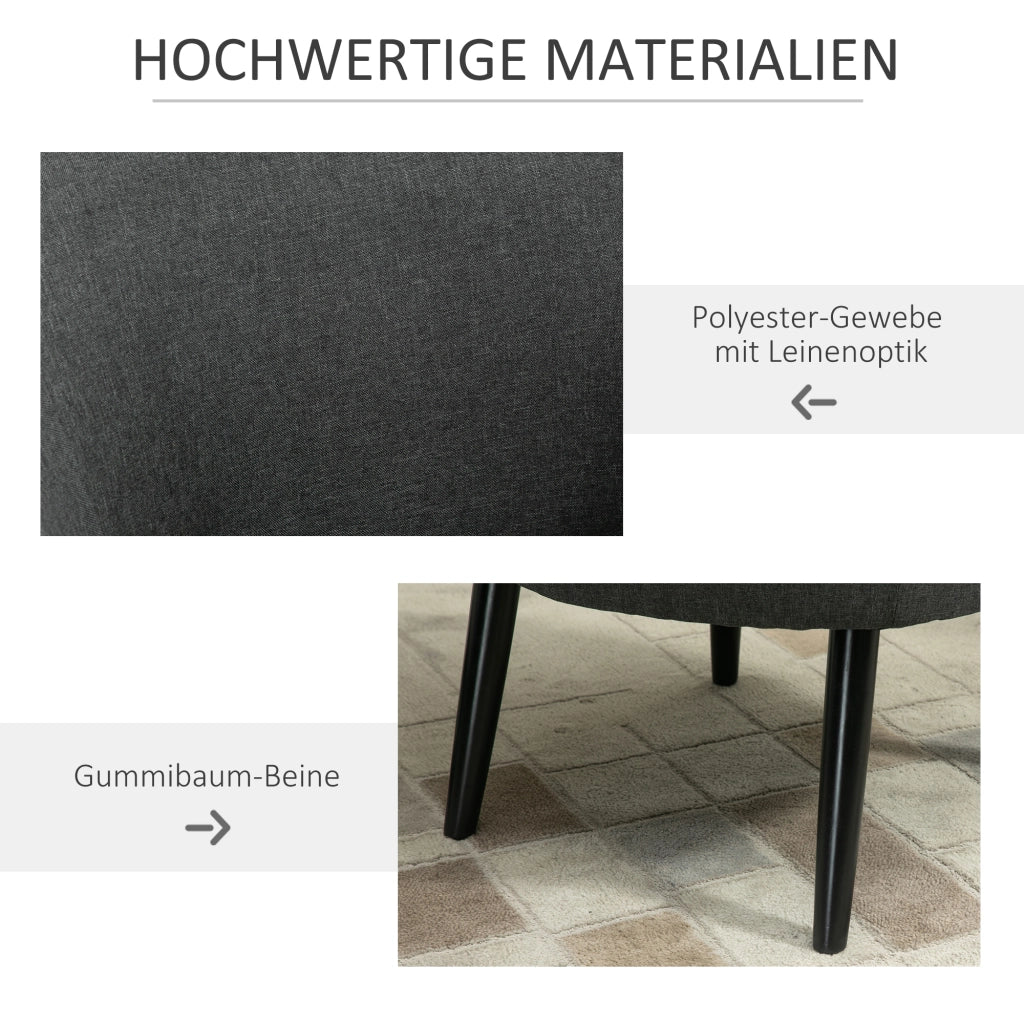 Poltrona Relax Legno Tessuto ¨C Minimal ¨C Grigio