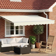 Cornice per Tenda Manuale con LED Crema e Bianco 2,5 x 2 m 3420497
