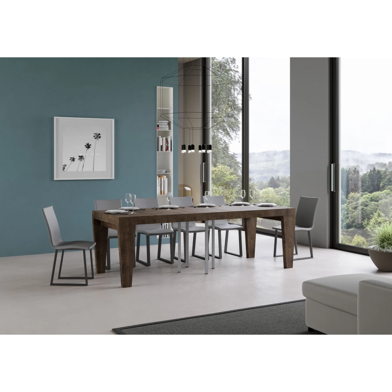 Tavolo allungabile 90x90/246 cm Spimbo Premium - Noce