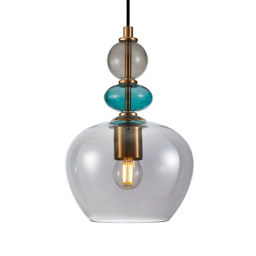 Lampada a sospensione Busco Italux vetro multicolore E27