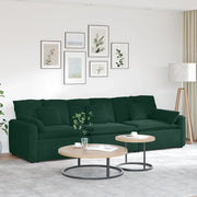 Divano Modulare con Cuscini Verde Scuro 3321101