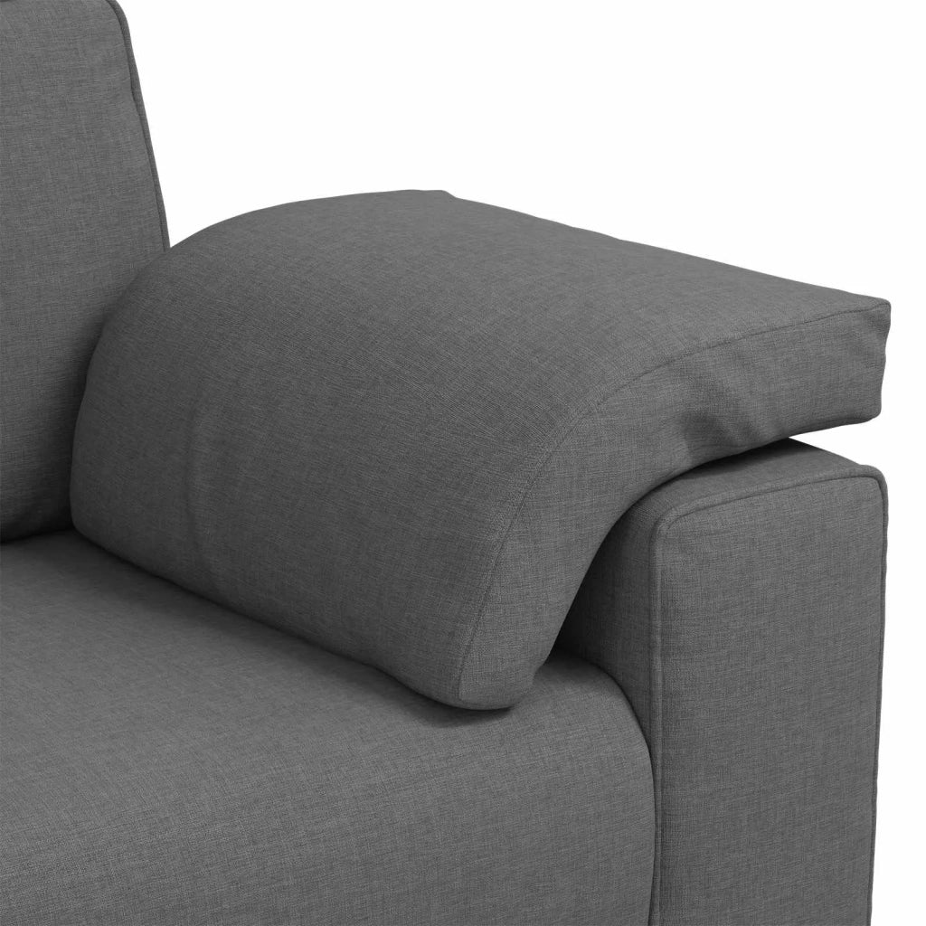 Divano-Sofa-Divanetto Grigio scuro 219 x 77 x 82 cm Tessuto