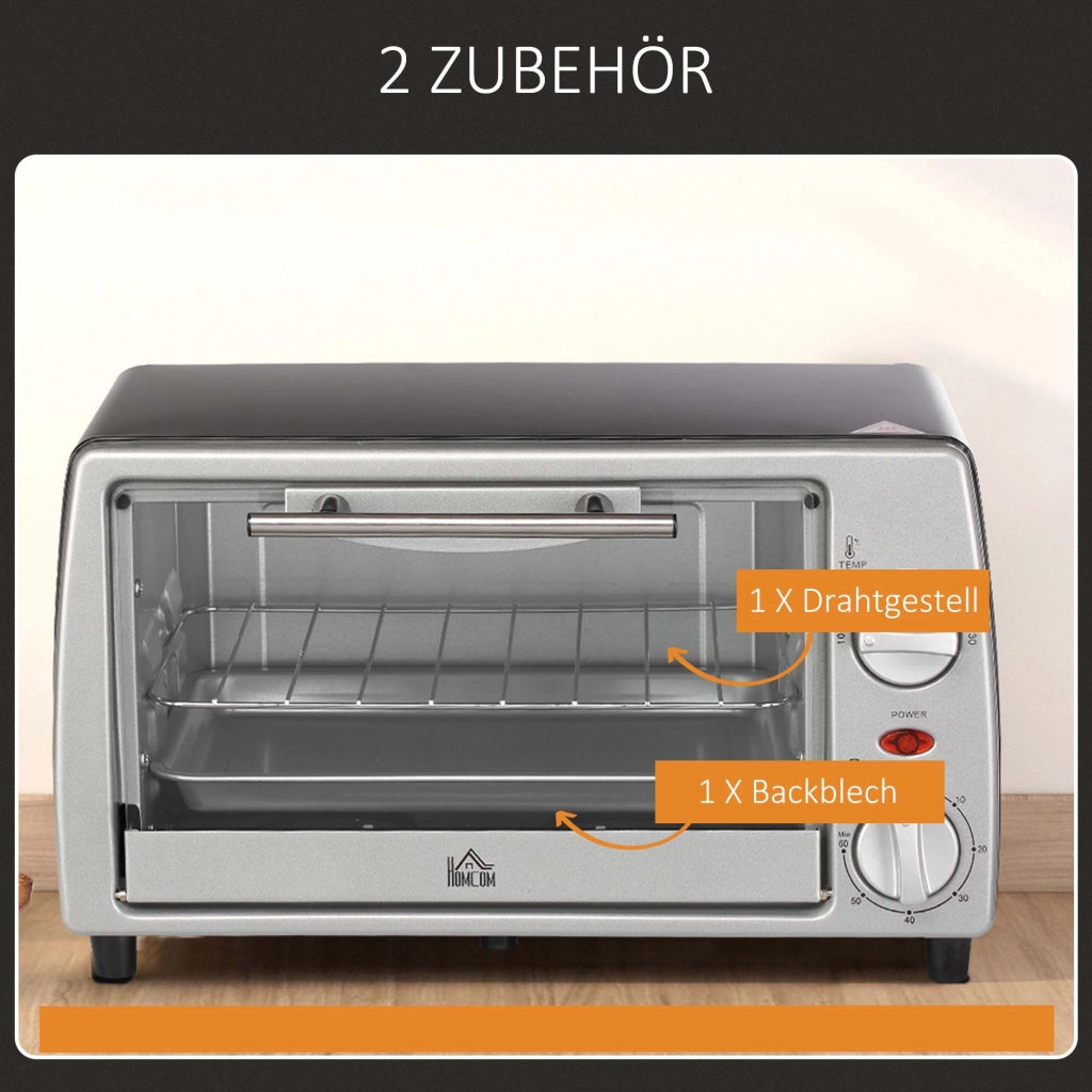 Forno Mini 10L 750W ¨C Minimal ¨C Argento