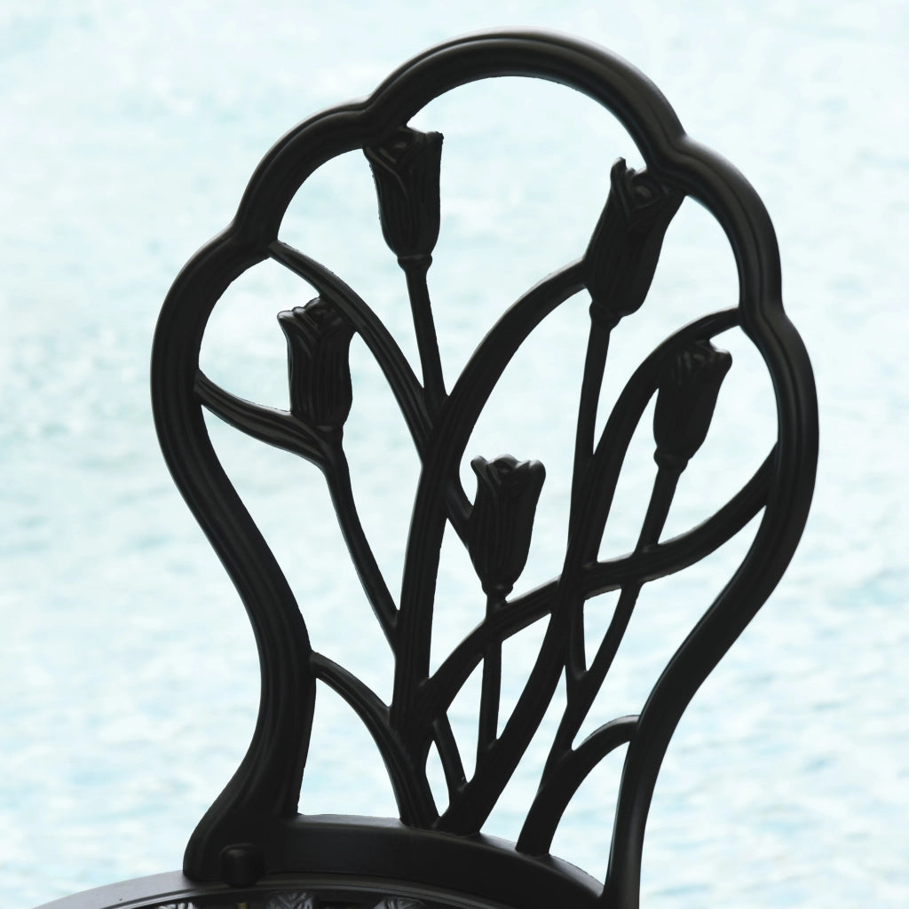 Set Tavolo da Pranzo con 2 Sedie ¨C Xylo ¨C Alluminio Nero per Balcone