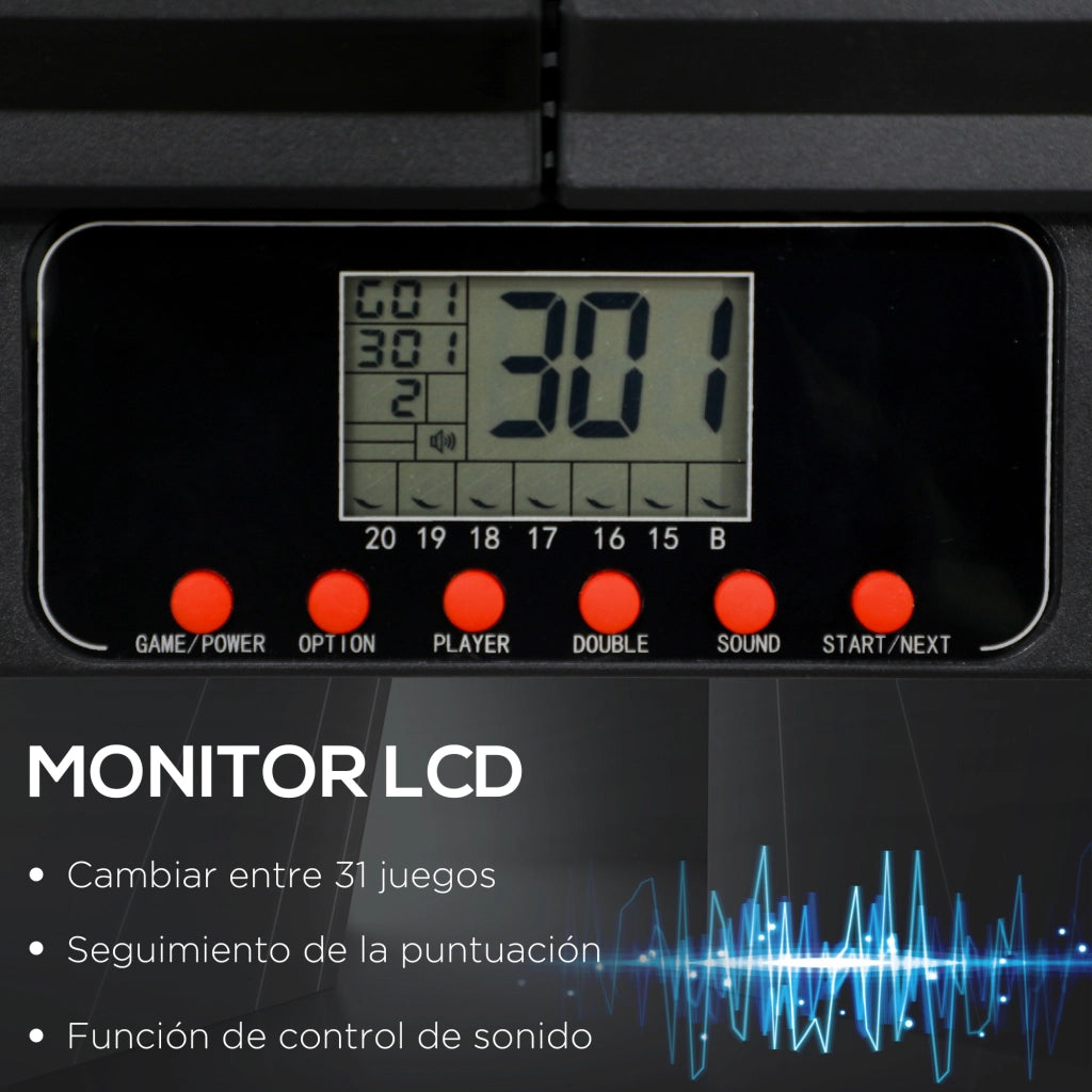 Tavolo da gioco elettronico pieghevole ¨C Minimal ¨C Nero 83x45cm