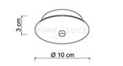 BASE-1L C Base tonda per sospensione 1 luce cromo d.12cm
