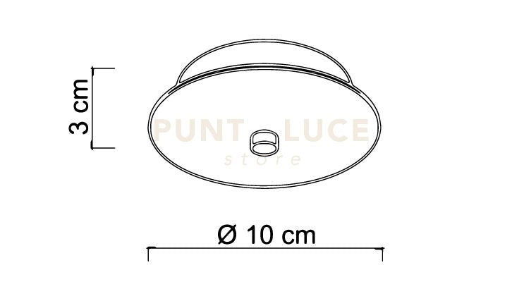 BASE-1L C Base tonda per sospensione 1 luce cromo d.12cm