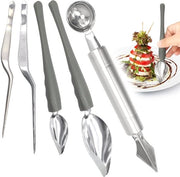 Set di Spatole da Cucina - Cucina Precisa - 5 Pezzi - Acciaio Inossidabile