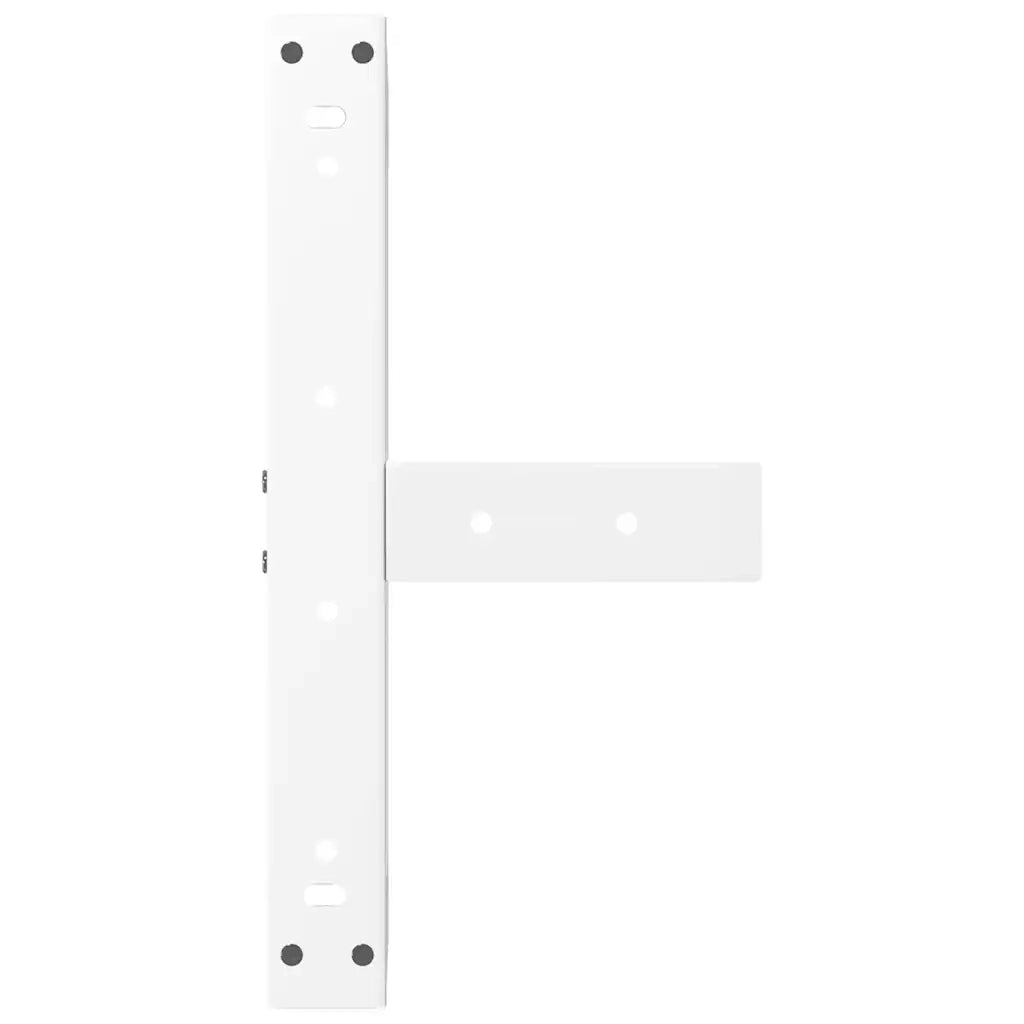 Gambe per Tavolino da Caff¨¨ a Forma di T 2 pz-Set di 2 Gamba per Tavolo Bianche 40x25x(30-31) cm Acciaio