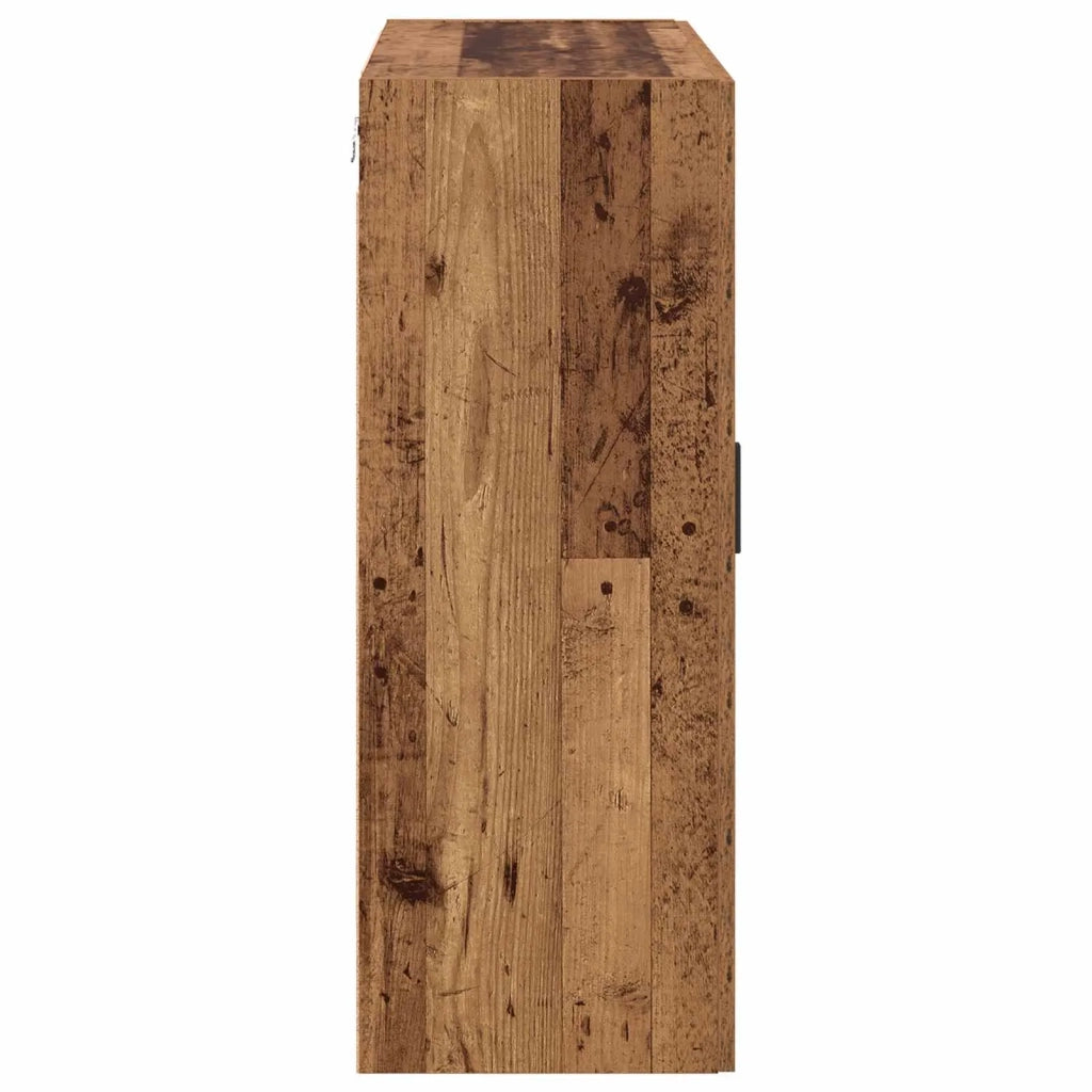 Mobiletto a muro 2 pcs Legno vecchio 69,5 x 34 x 90 cm 3394506