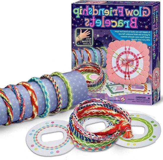 Kit per realizzare bracciali di amicizia con effetto luminescente - Multi-colore