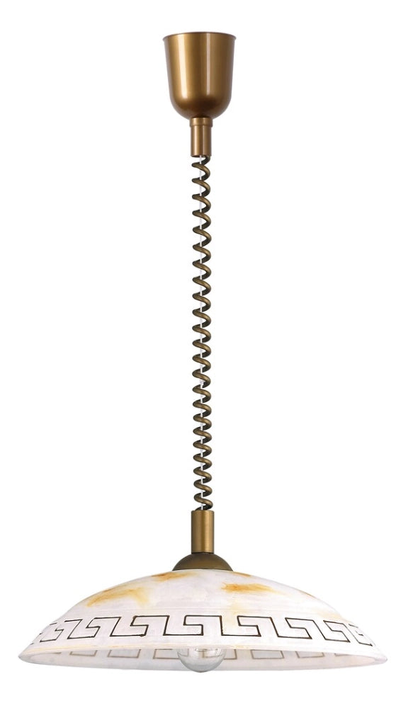 Lampada sospensione cucina regolabile E27 60W bronzo