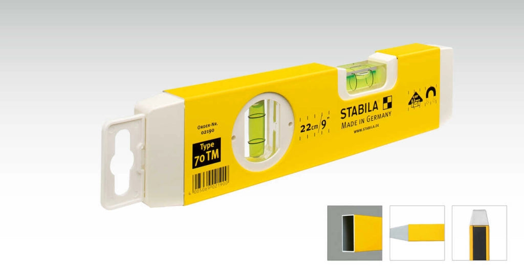 LIVELLA IN ALLUMINIO 70 TM 22cm - STABILA