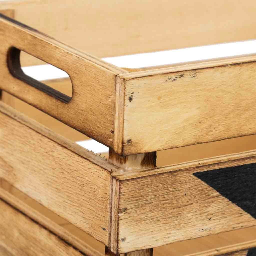 Cassetto in legno marrone 18x12x10h cm