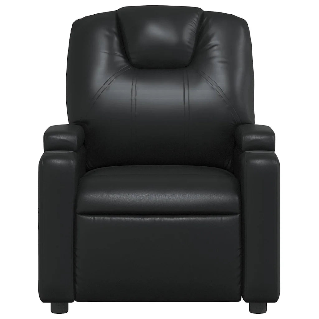 Poltrona Massaggiante | Sedia Relax Reclinabile Nera in Similpelle