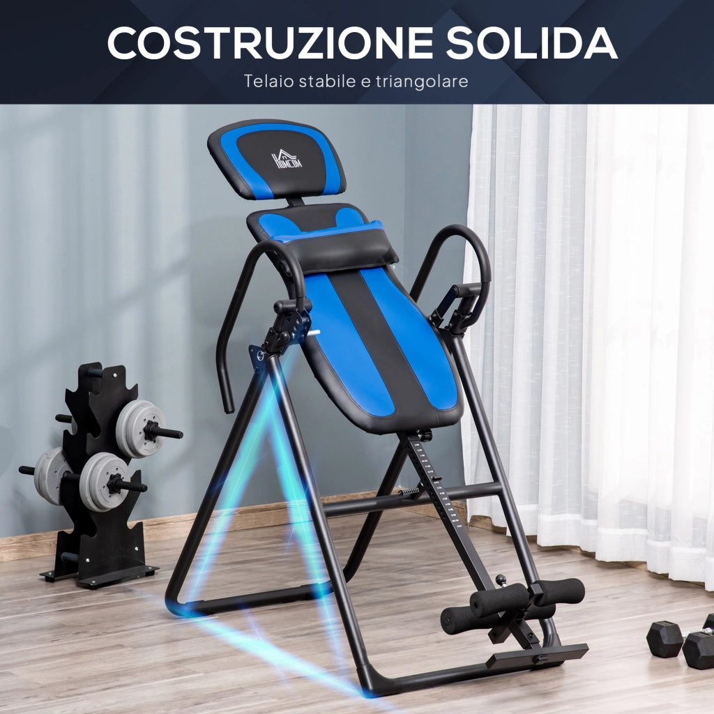 Divano a 2 posti reclinabile ¨C Minimal ¨C Nero, Blu, 140-203 cm