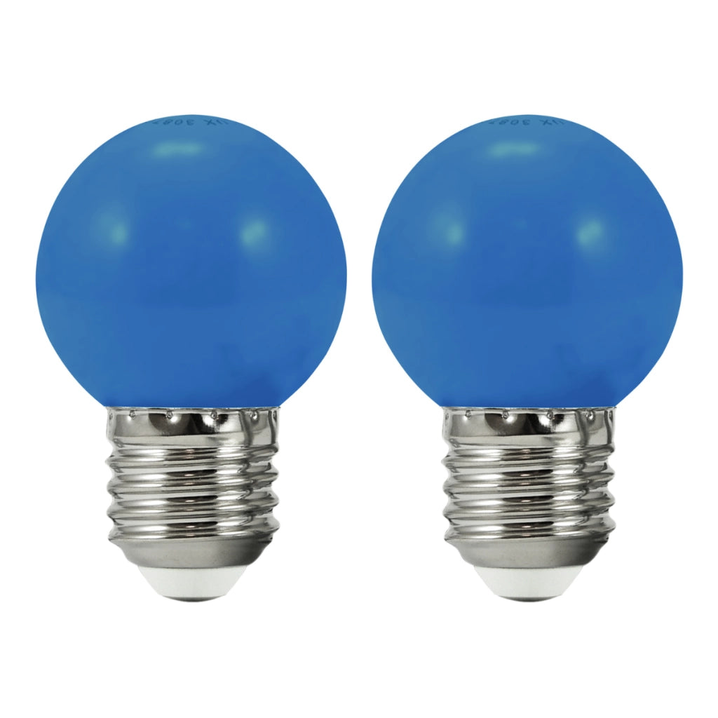 Polux PARTY 2x lampadine LED E27 G45 blu 36V ghirlanda