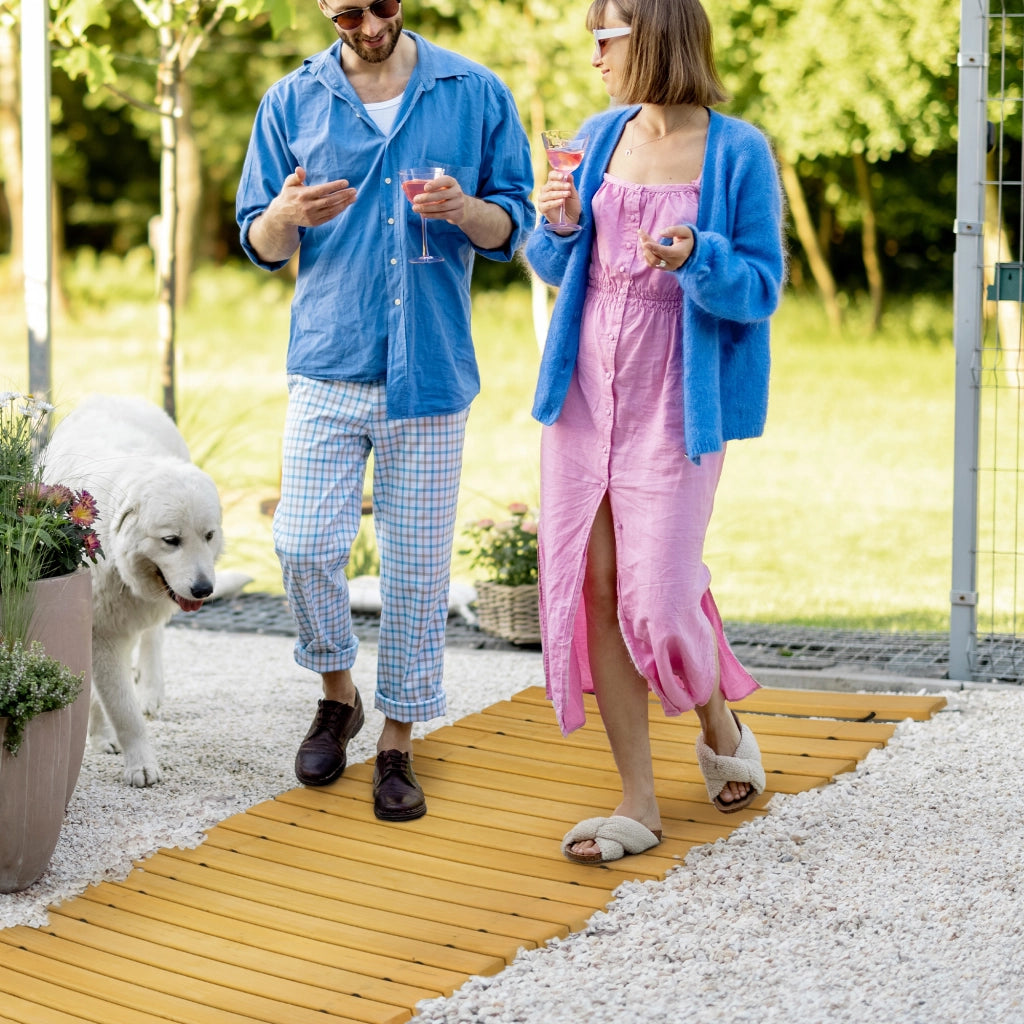Percorso da giardino ¨C Minimal ¨C Legno pino 185x60 cm
