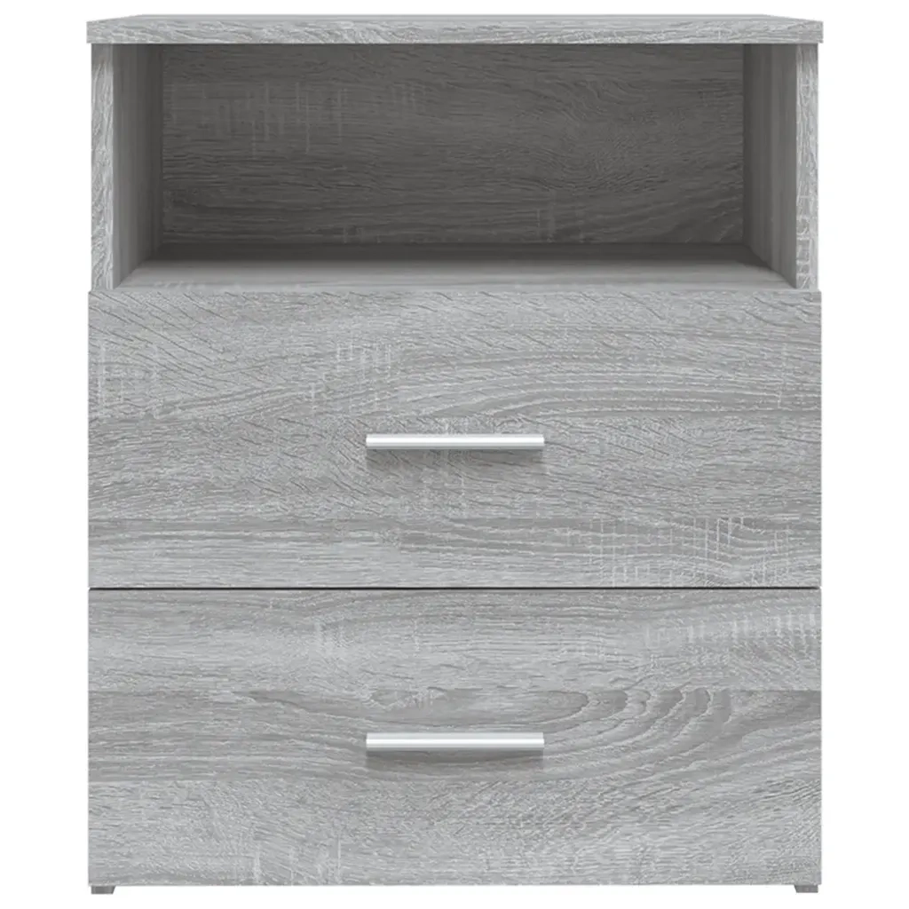Set di 2 Comodini | Armadio da Notte | Mobiletto da notte Grigio Sonoma 50x32x60 cm