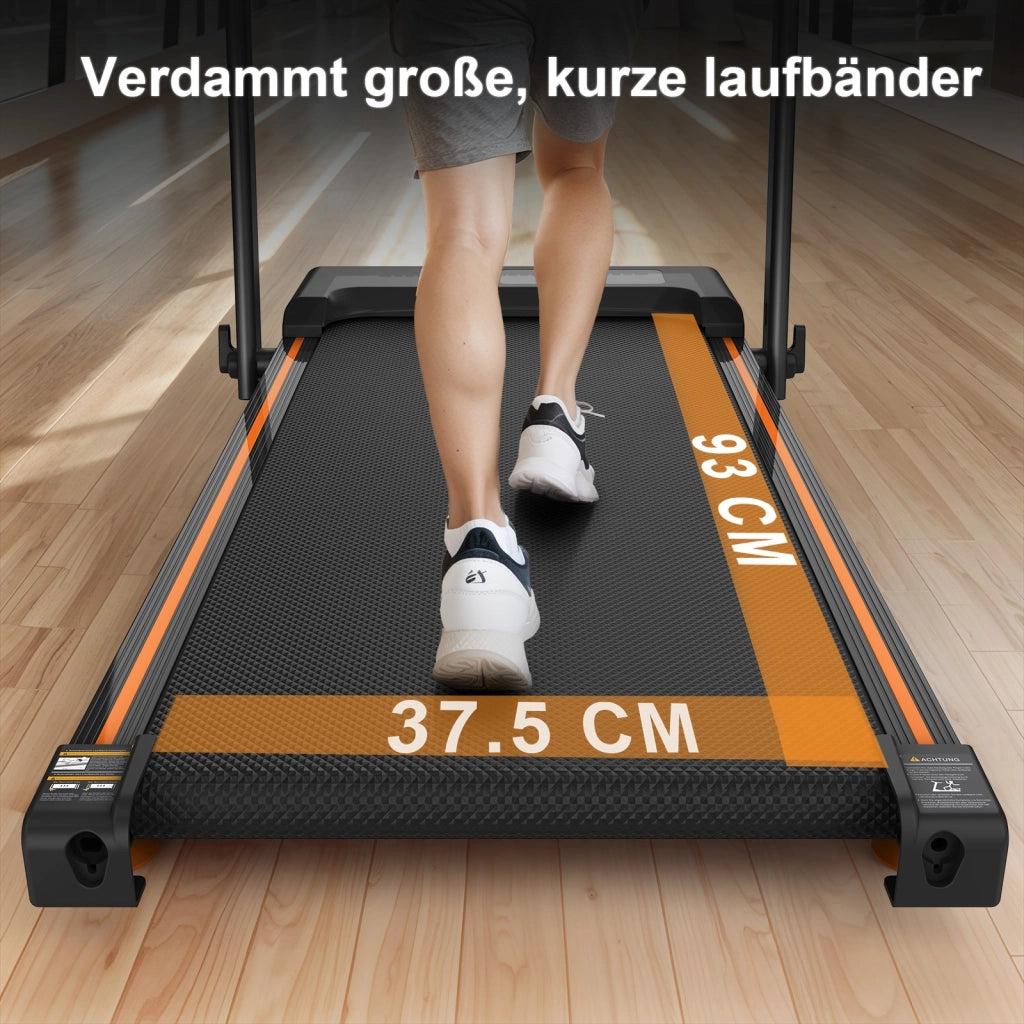 Tapis roulant domestico, con funzione di inclinazione, tapis roulant da tavolo compatto e portatile, portata massima 120 kg, nero
