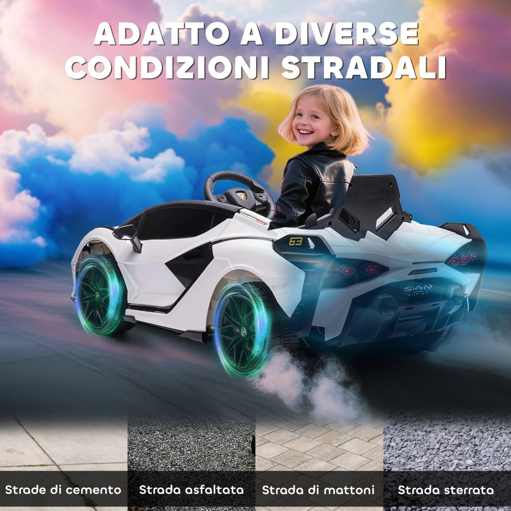 Macchina Elettrica Bambini 3-5 Anni ¨C Minimal ¨C Bianco
