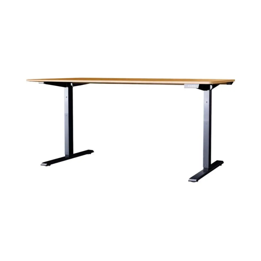 Scrivania elettrica ZENTOR 160 cm in rovere massiccio regolabile in altezza – Seduta in piedi industriale