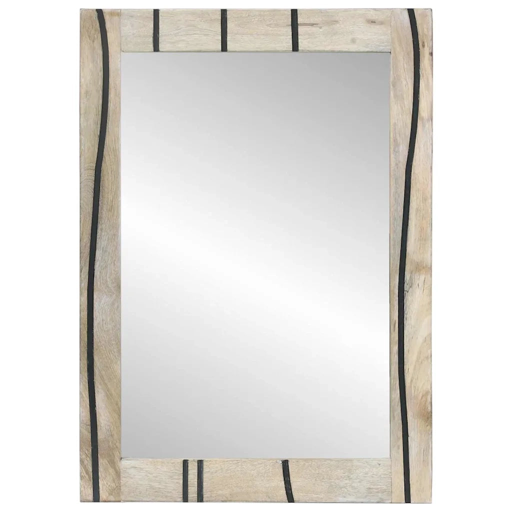 Specchio da Bagno | Specchio decorativo Rettangolare Bianco 50 x 2,5 x 70 cm