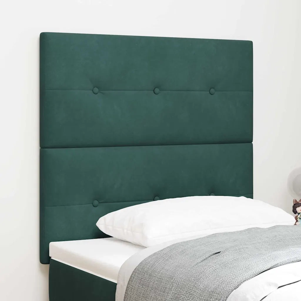 Testiera | Testata LED con strisce LED Verde 100 cm Velluto