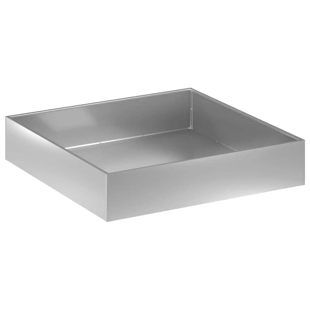 Vaso da giardino 2 pz Argento 100 x 100 x 20 cm Acciaio zincato 8005033