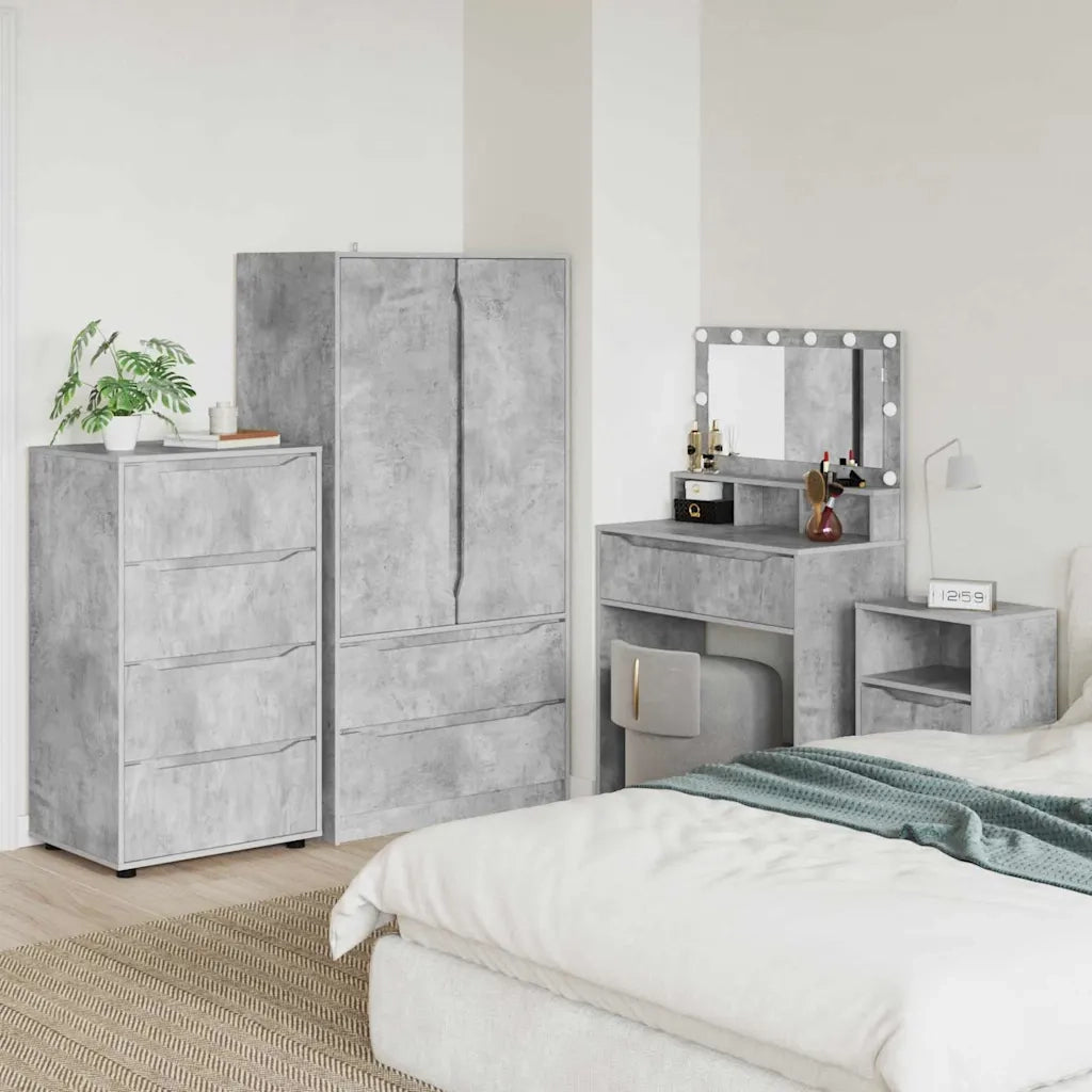 Armadi di Stoccaggio 2 pcs Grigio cemento 60 x 48 x 105 cm