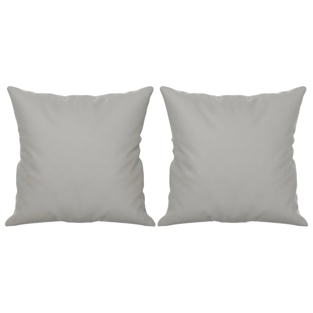 Divano 2 Posti Cuscini-Sofa 2 Posti con CusciniGrigio Chiaro 140 cm Tessuto Microfibra