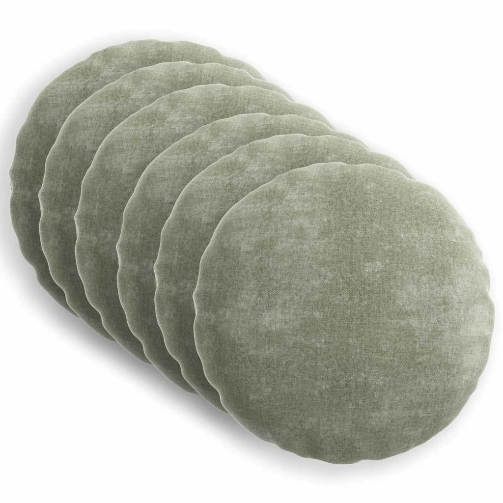 Federa 6 pz HEERLEN Verde Ø 60 cm Tessuto Chenille 922964