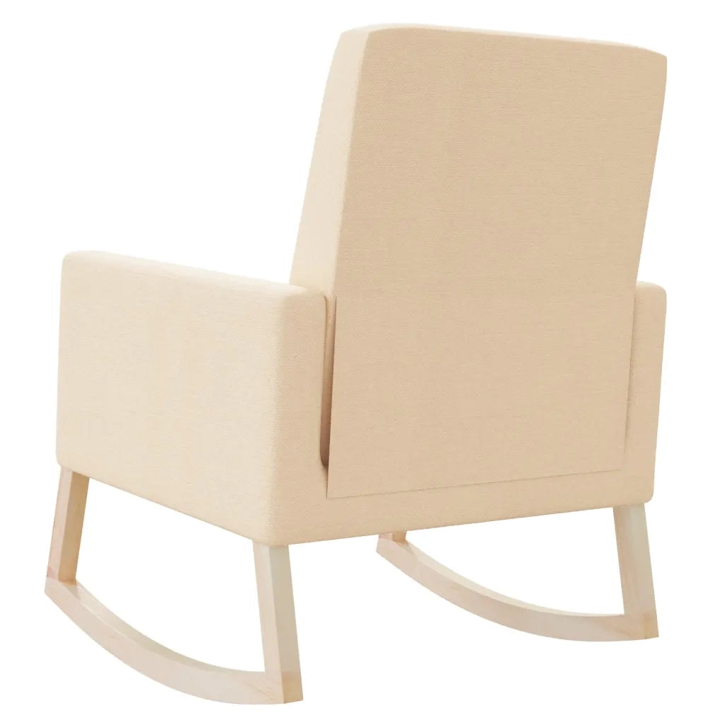 Sedia a Dondolo Crema in Tessuto 329424