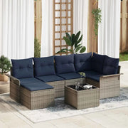 Set Divano da Giardino con cuscino Grigio polyrattan 3345445