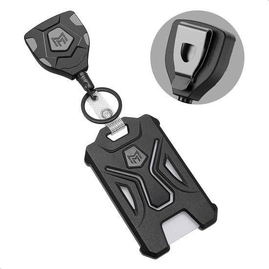 Badgehouder intercambiabile con clip a cinghia - 80 cm - nero - 1 pezzo