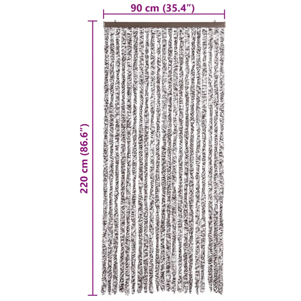 Zanzariera Marrone e Beige 90x220 cm Ciniglia 284277