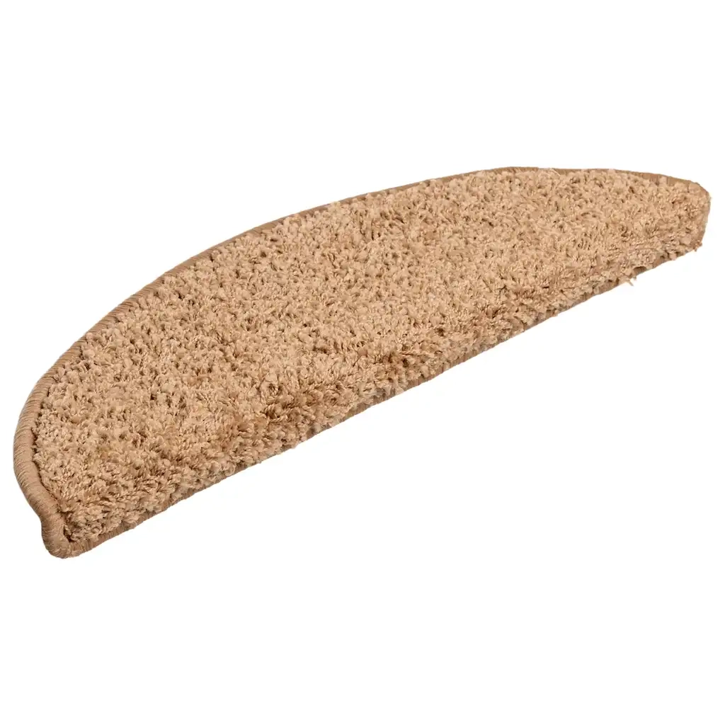 Tappetini per scale 20 pz 56x17x3 cm Beige Semicircolari 3365839