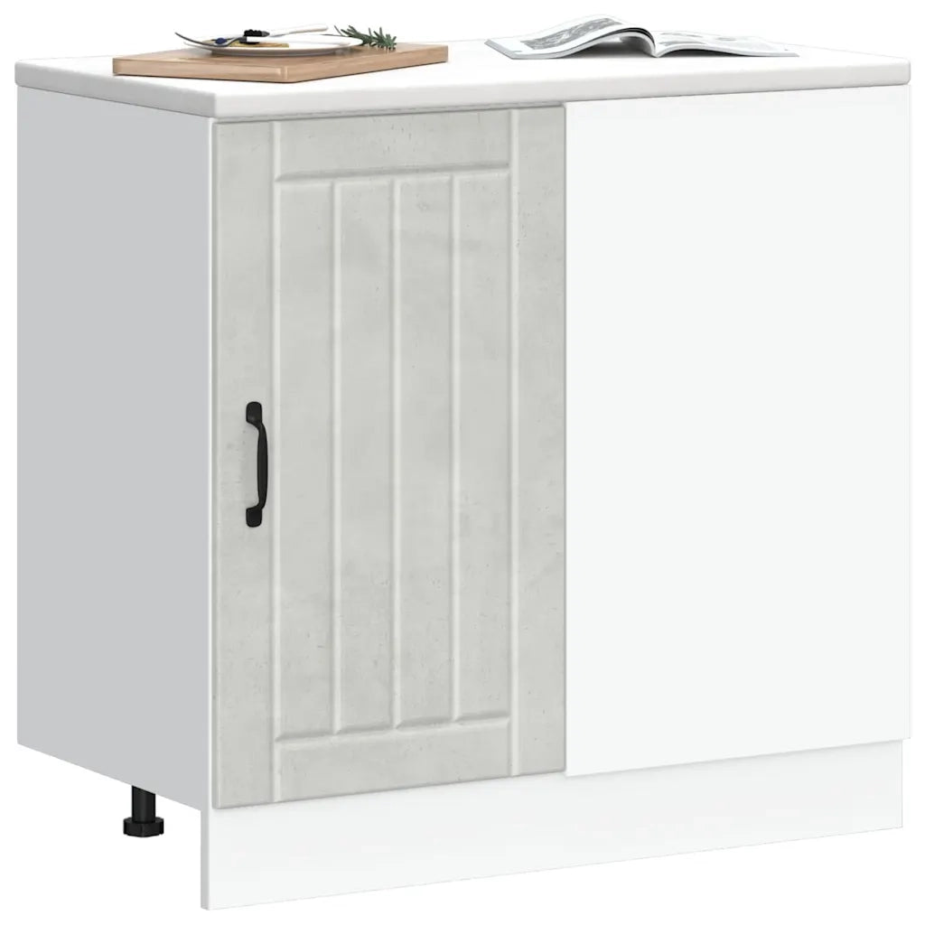 Mobile base da cucina Lucca Grigio Cemento in Legno Multistrato 854312