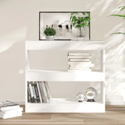 Libreria Divisorio-Scaffale per Libri-Mobile di Stoccaggio Bianco 80x30x72 cm