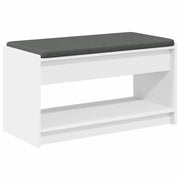 Panca per ingresso con cuscino Bianco 83 x 38 x 45 cm