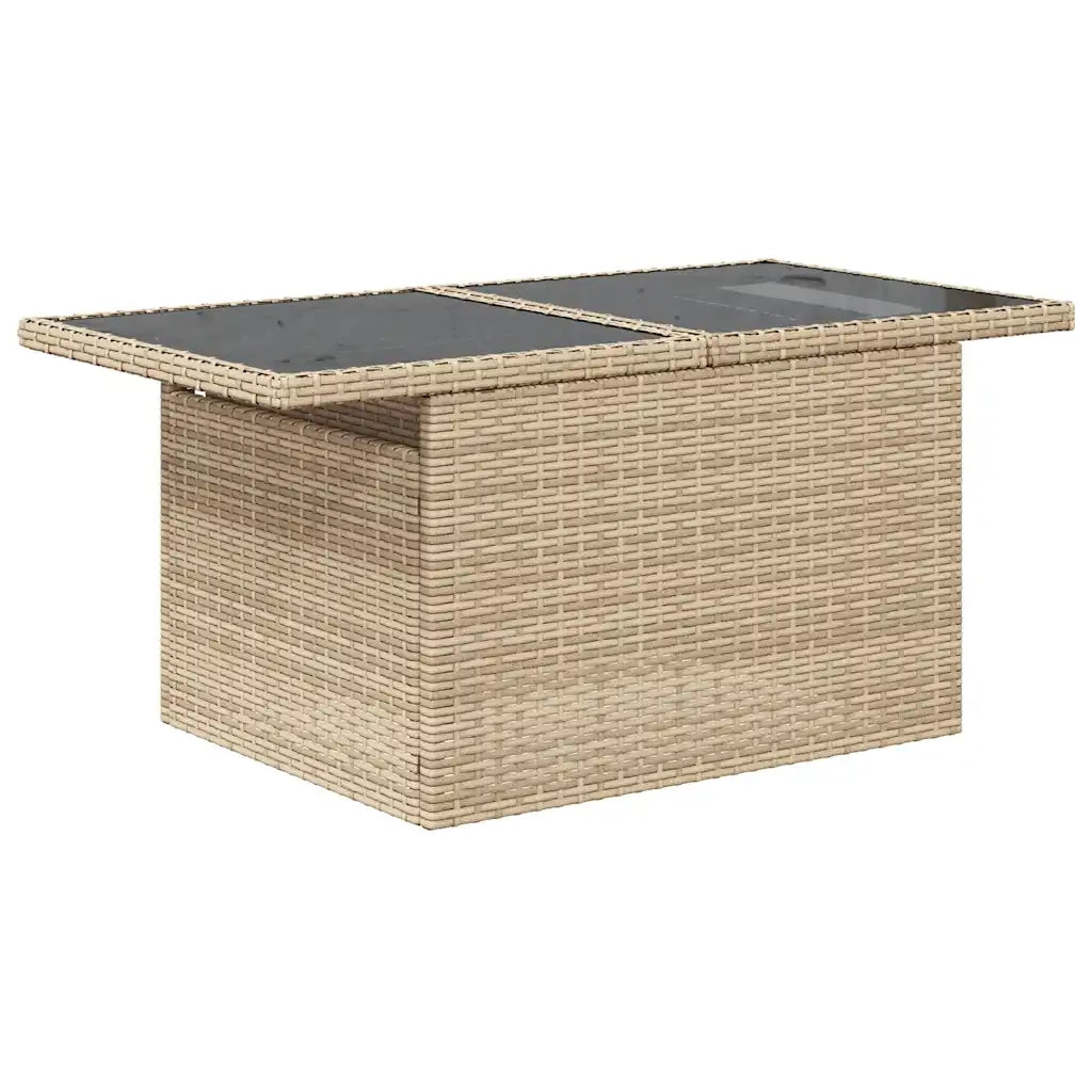 Set Divano da Giardino 9 pz con Cuscini Beige in Polyrattan 3275348