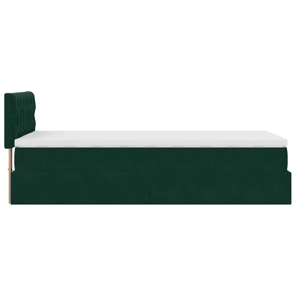 Struttura Letto Pouf con Materasso 90x200 cm in Velluto 3311822