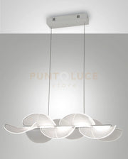 SYLVIE LAMPADARIOA  SOSPENSIONE BIANCA L.58X37cm A LED 3000K - 30W - 4000 lm DIMMERABILE SMART C/ACC