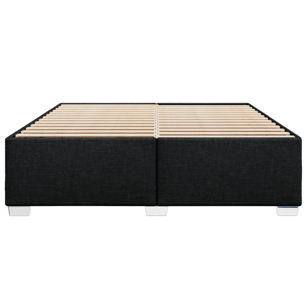 Giroletto senza Materasso Nero 200x200 cm in Tessuto 3284501