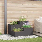 Vaso da giardino Nero 100 x 100 x 60 cm Acciaio